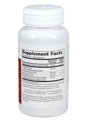 Alternative view of Hyaluronic Acid 100mg with Co-factors