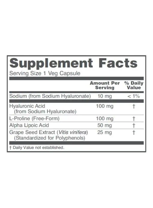 Hyaluronic Acid 100mg with Co-factors - Image 3