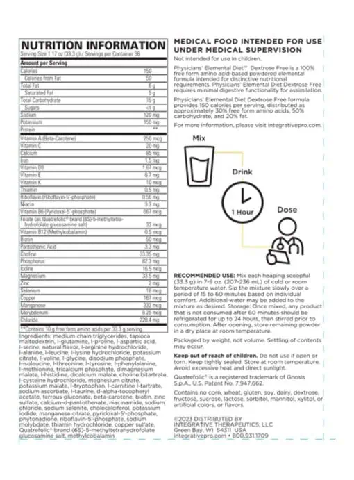 Physicians' Elemental Diet™ Dextrose Free - Image 3