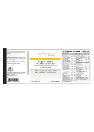 Alternative view of NutriVitamin Enzyme Complex w/o Iron