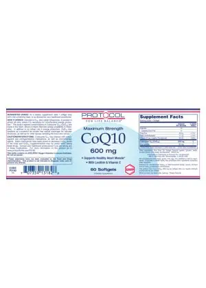 Alternative view of CoQ10 600mg