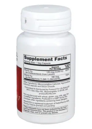 Alternative view of K2 MK-7 and D3