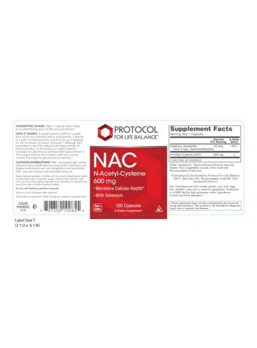 NAC N-Acetyl Cysteine 600mg - Image 2