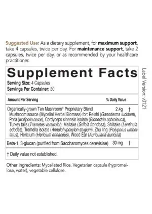Alternative view of Ten Mushroom Formula