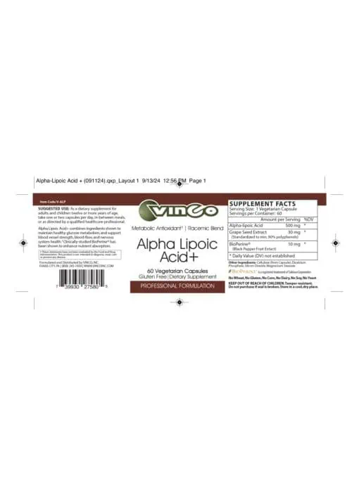 Alpha Lipoic Acid 500mg - Image 2