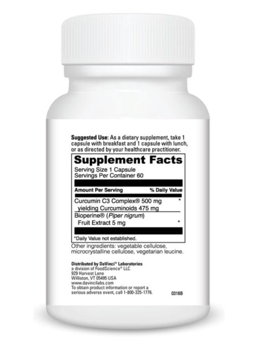 Curcumin C3 Complex 500mg - Image 3