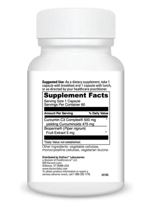Curcumin C3 Complex 500mg - Image 3