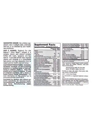 Alternative view of Ortho Multi w/ 400mg Flax Oil