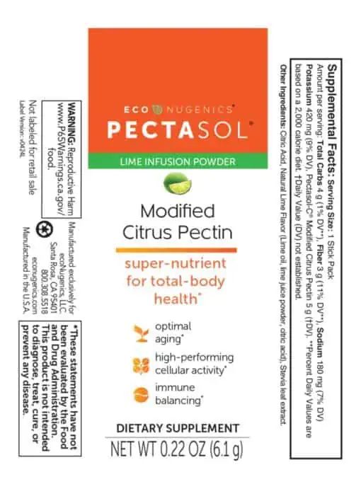 Econugenics Pectasol Lime Flavor Stick Packs (15ct) - Image 2