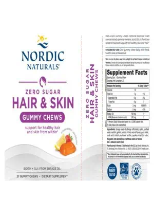 Alternative view of Zero Sugar Hair & Skin Gummy Chews