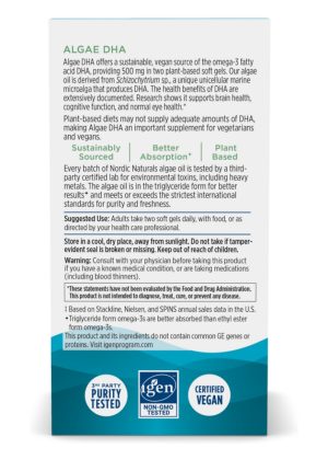 Alternative view of Algae DHA