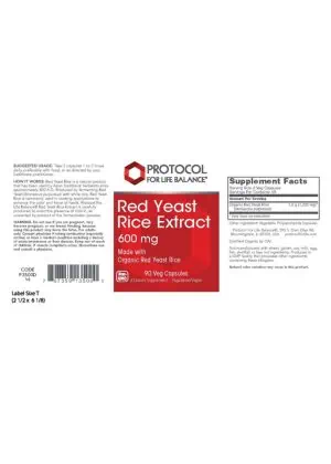 Alternative view of Red Yeast Rice Extract 600mg