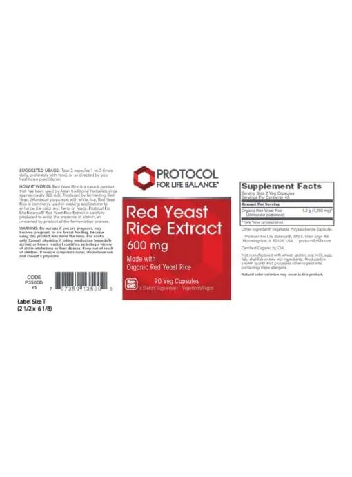 Red Yeast Rice Extract 600mg - Image 2