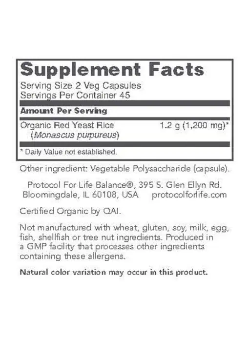 Red Yeast Rice Extract 600mg - Image 3