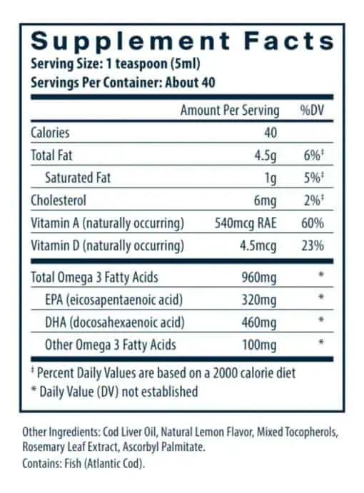 Ultra Pure® Cod Liver Oil - Image 3