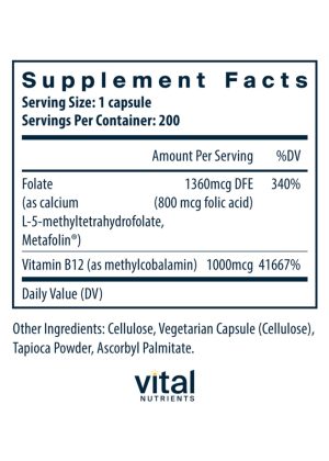Alternative view of B-12/Methyl Folate 1000mcg/800mcg