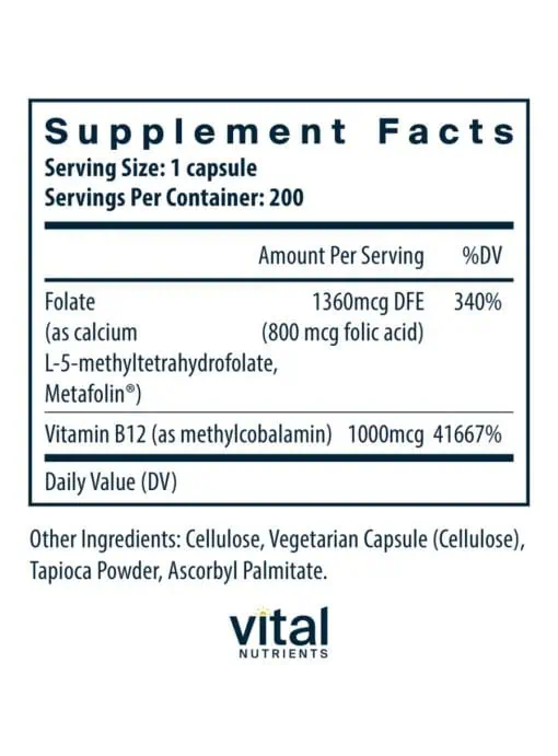 B-12/Methyl Folate 1000mcg/800mcg - Image 2