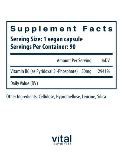 Pyridoxal-5-Phosphate 50mg with Active form of Vitamin B6 - Image 3