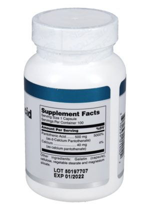 Alternative view of Pantothenic Acid 500mg