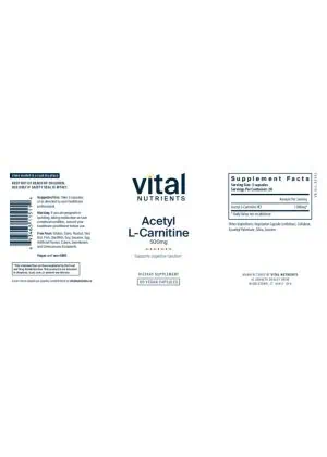 Alternative view of Acetyl L-Carnitine 500mg