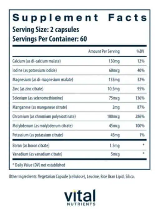 Multi-Minerals Citrate/Malate Formula (No Copper or Iron) - Image 2