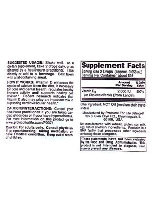 Alternative view of Vitamin D3 2,000IU