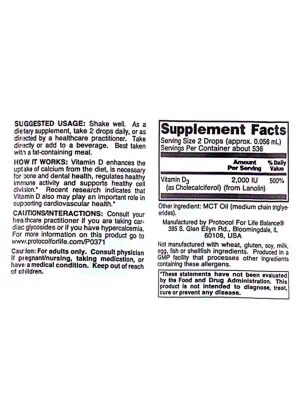Alternative view of Vitamin D3 2,000IU