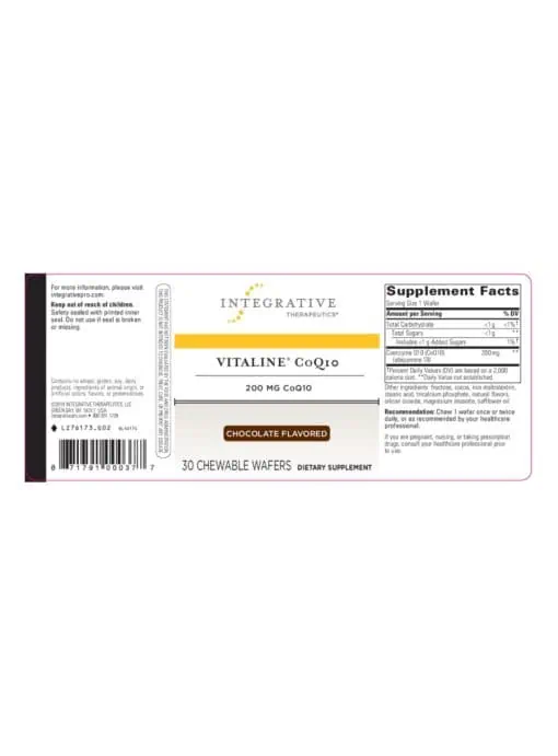 Vitaline CoQ10 200mg Chewable Chocolate - Image 2