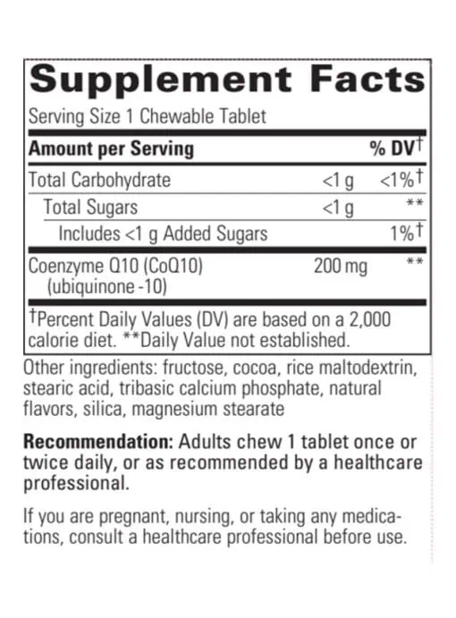 Vitaline CoQ10 200mg Chewable Chocolate - Image 3