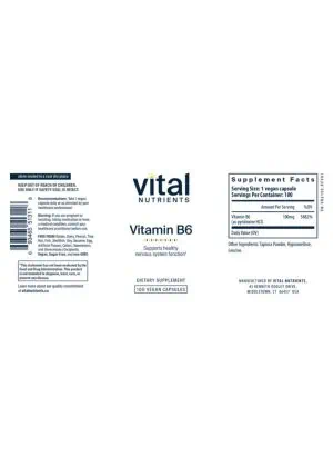 Alternative view of Vitamin B6 100mg