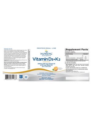 Alternative view of Vitamin D3+K2, Orange