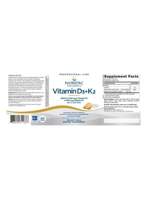 Vitamin D3+K2, Orange - Image 2