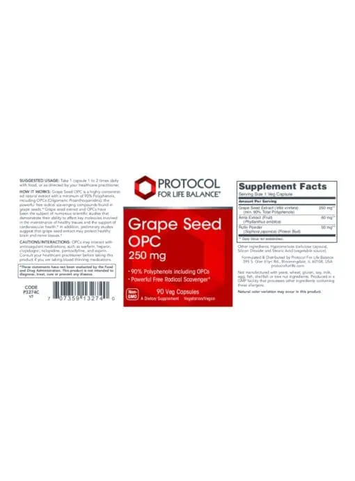 Grape Seed OPC 250mg - Image 2