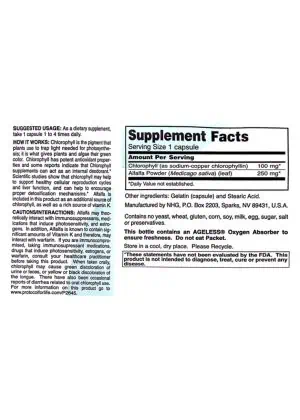 Alternative view of Chlorophyll 100mg