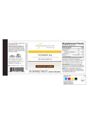 Alternative view of Vitamin D3 5000IU Chewable/Chocolate