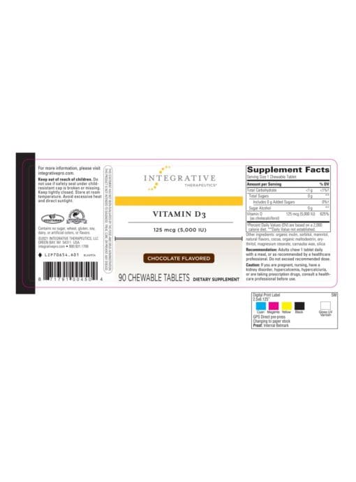 Vitamin D3 5000IU Chewable/Chocolate - Image 2