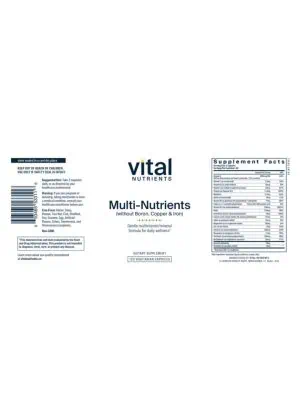 Alternative view of Multi-Nutrients 5 Ultra Antioxidant Formula (Boron, Copper, and Iron Free)