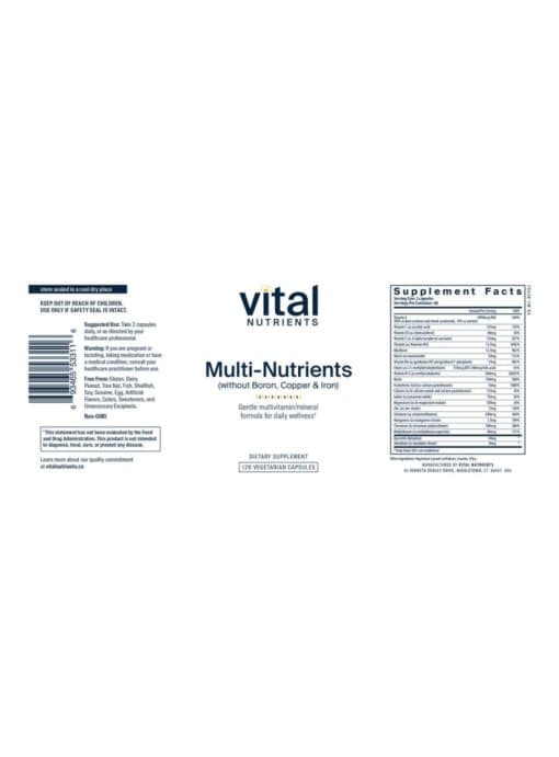 Multi-Nutrients 5 Ultra Antioxidant Formula (Boron, Copper, and Iron Free) - Image 2