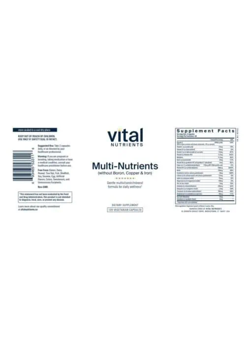 Multi-Nutrients 5 Ultra Antioxidant Formula (Boron, Copper, and Iron Free) - Image 2