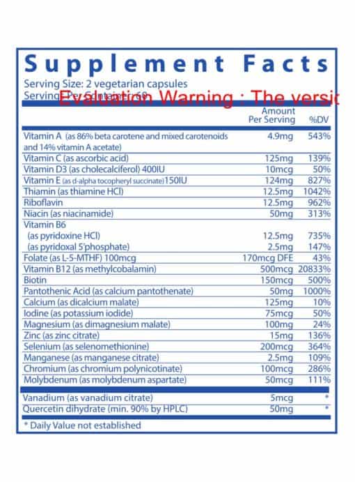 Multi-Nutrients 5 Ultra Antioxidant Formula (Boron, Copper, and Iron Free) - Image 3