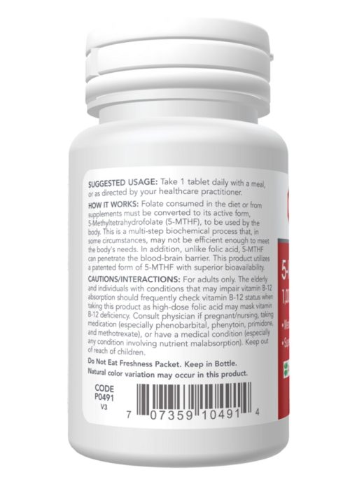 5-Methyl Folate 1,000mcg - Image 2