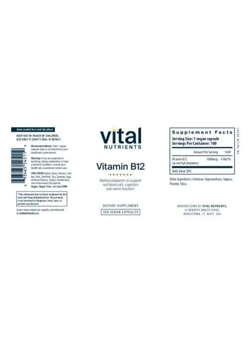 Vitamin B12 (as methylcobalamin) 1000mcg - Image 2