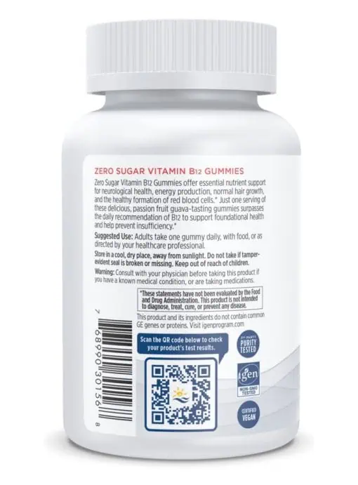 Zero Sugar Vitamin B12 Gummies, Passion Fruit Flavored - Image 2