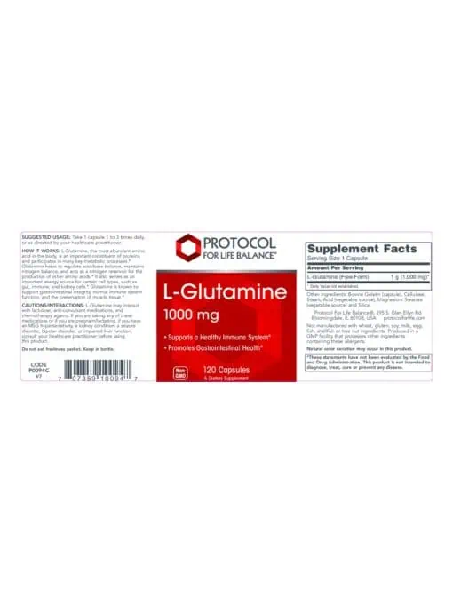 L-Glutamine 1000mg - Image 2