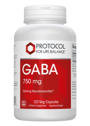 Protocol For Life Gaba 750mg -- GABA supplement, relaxation support.