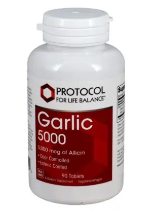 Protocol For Life Garlic 5000 -- garlic supplement, odor controlled garlic.