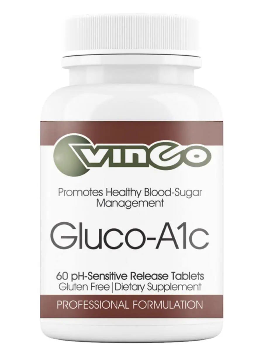 Vinco Gluco-A1c -- blood sugar support, glucose metabolism.