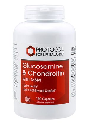 Protocol For Life Glucosamine and Chondroitin + MSM -- joint health, joint mobility.