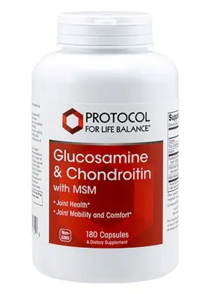 Protocol For Life Glucosamine and Chondroitin + MSM -- joint health, joint mobility.