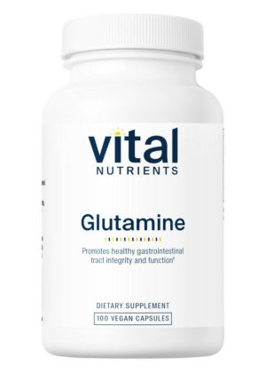 Vital Nutrients Glutamine 3400mg -- amino acid supplement, gut health.